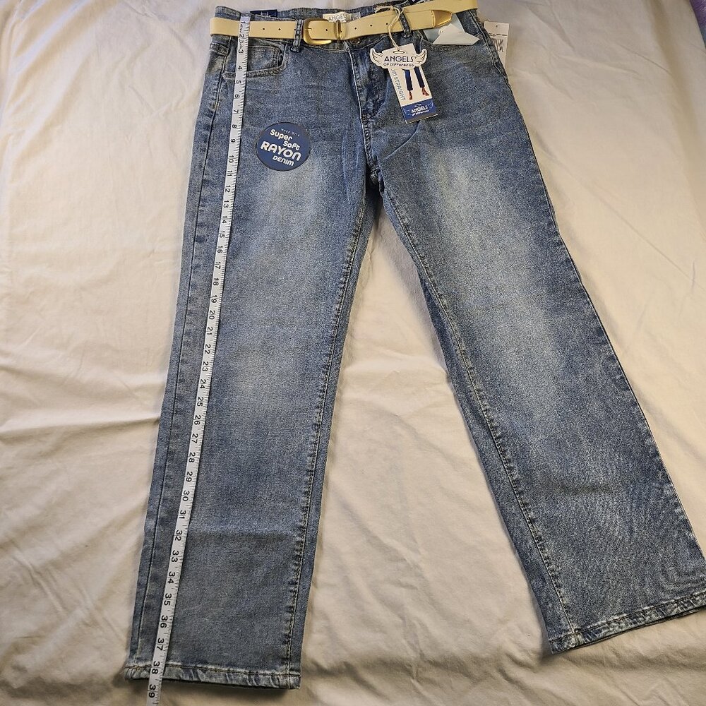 Angels Of Difference Jeans with Belt Women's 16/33 with 29" inseam Blue - Picture 6 of 10